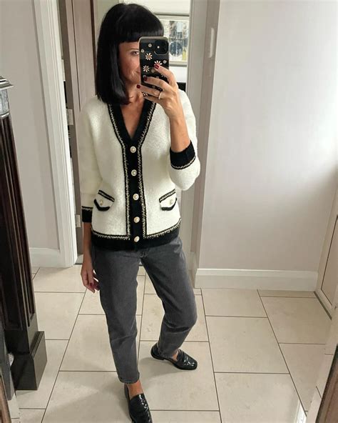 chanel dupe sweater|chanel inspired cardigan women.